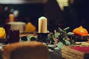 Elegant candlelit tablescape
